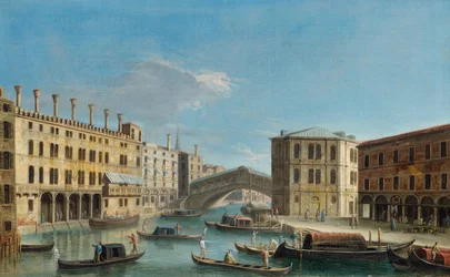 Canal Grande con vista al puente de Rialto